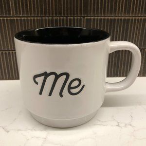Stoneware Black & White "Me" Mug
